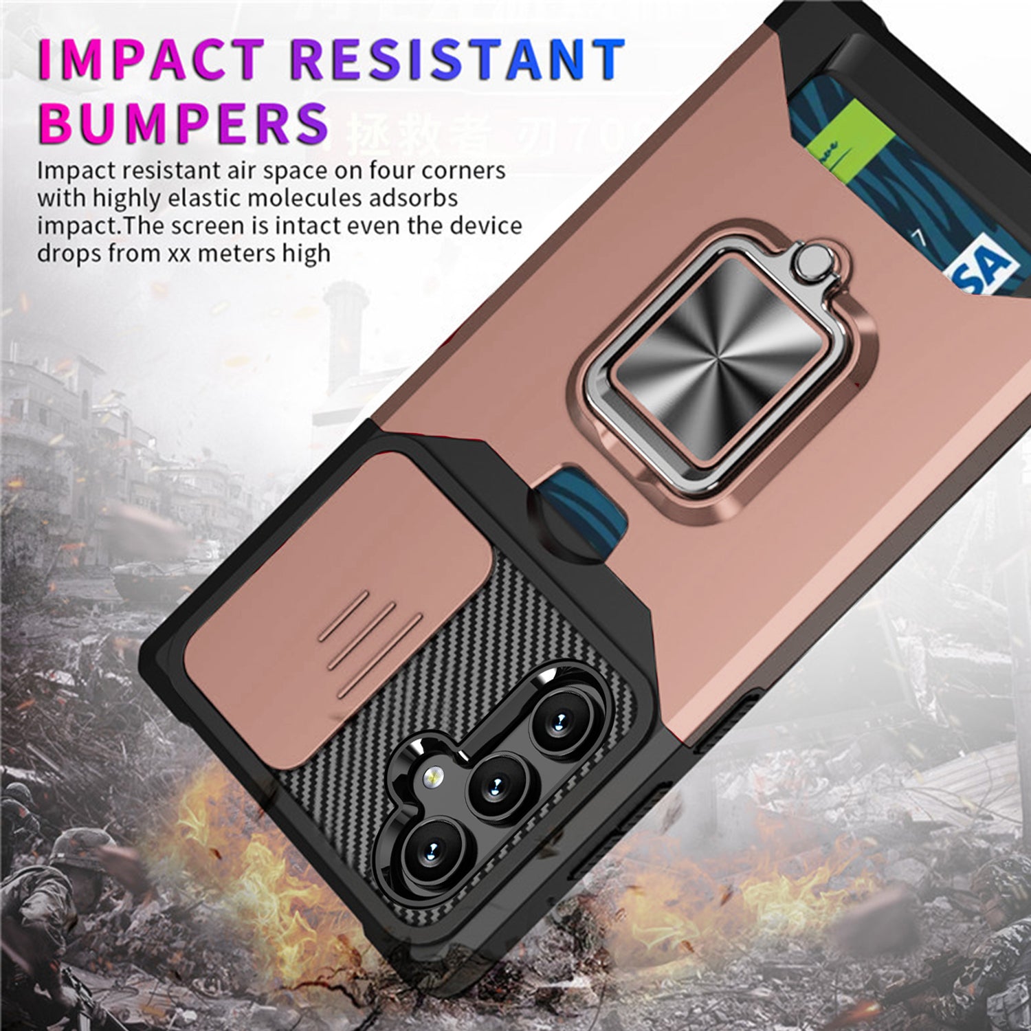 Samsung Galaxy S23 Plus Sliding window with kickstand Phone Case