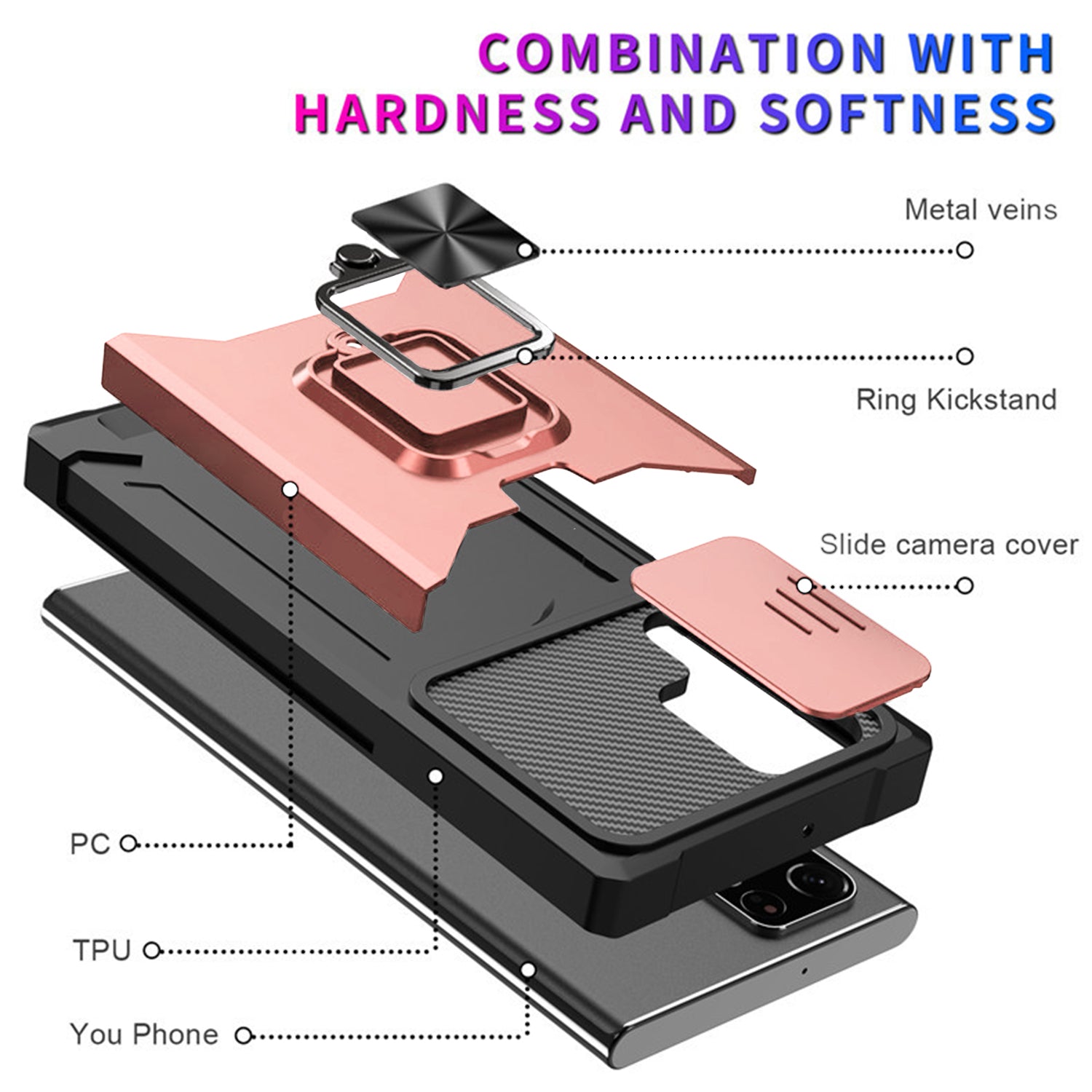 Samsung Galaxy S23 UItra Sliding window with kickstand Phone Case