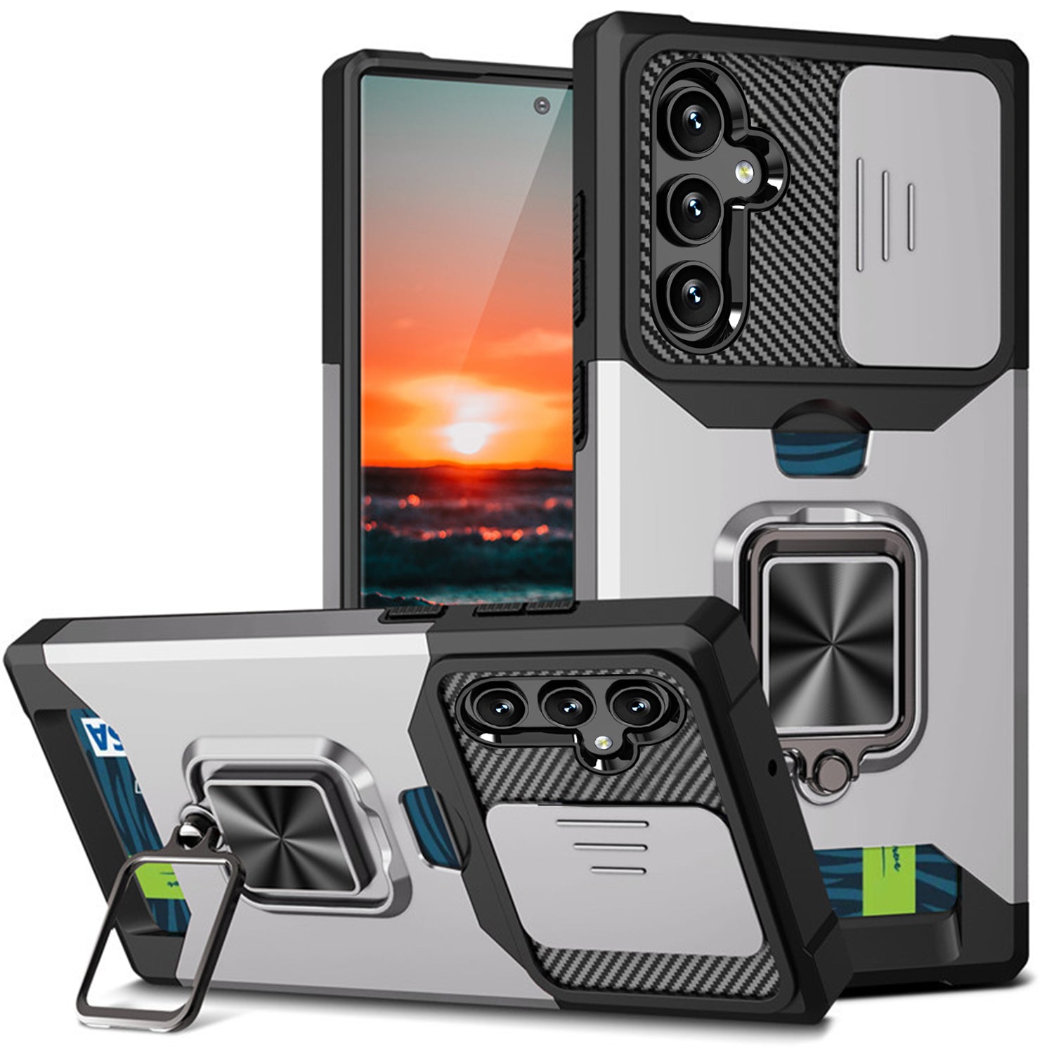 Samsung Galaxy S23 Plus Sliding window with kickstand Phone Case