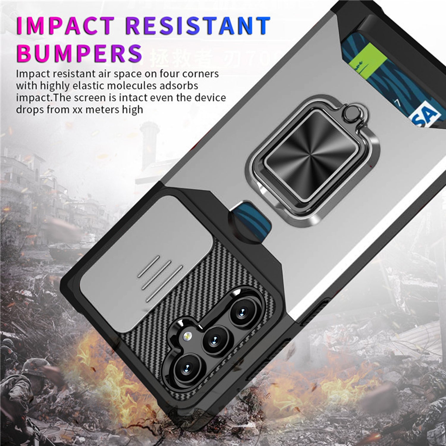 Samsung Galaxy S23 Plus Sliding window with kickstand Phone Case