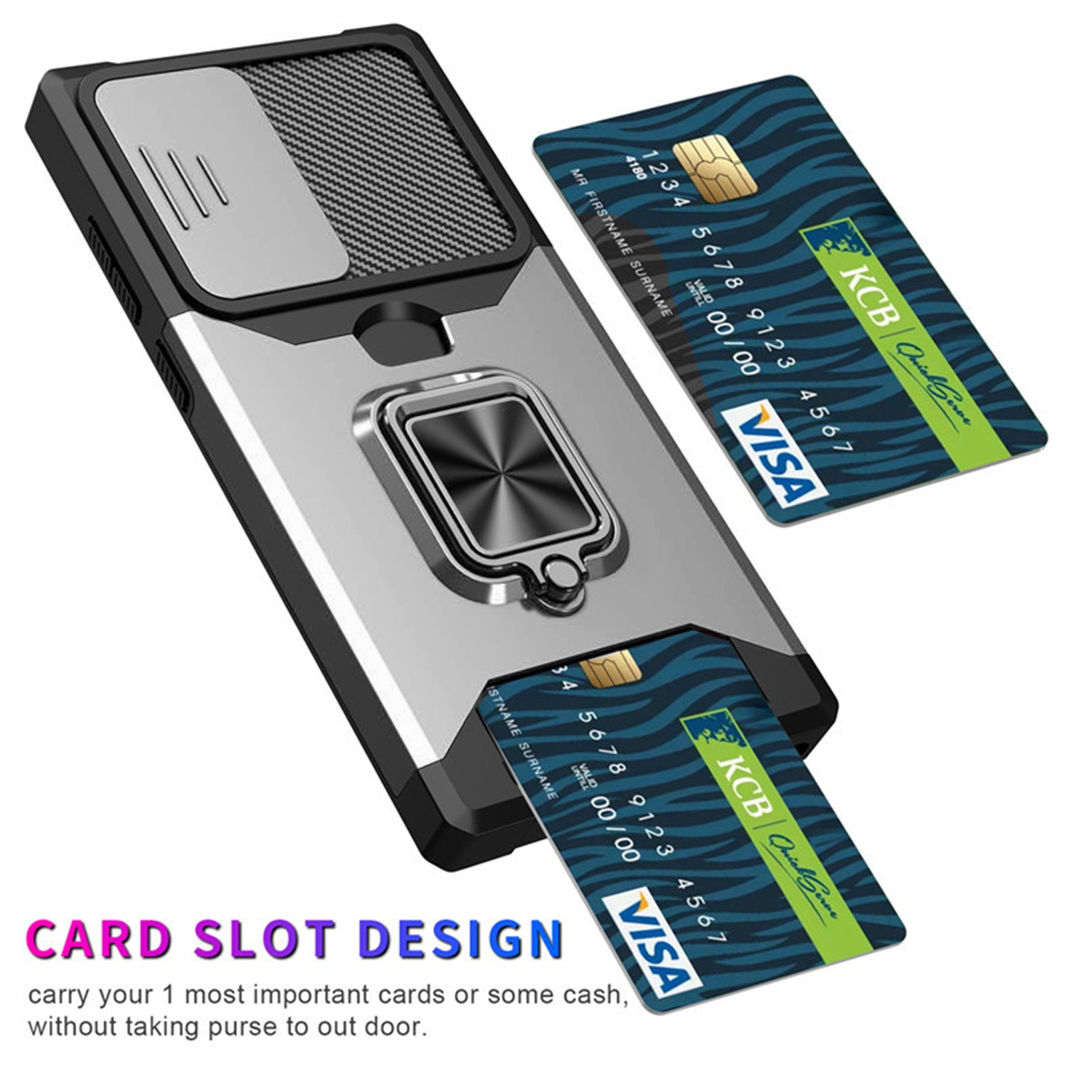 Samsung Galaxy S23 Plus Sliding window with kickstand Phone Case
