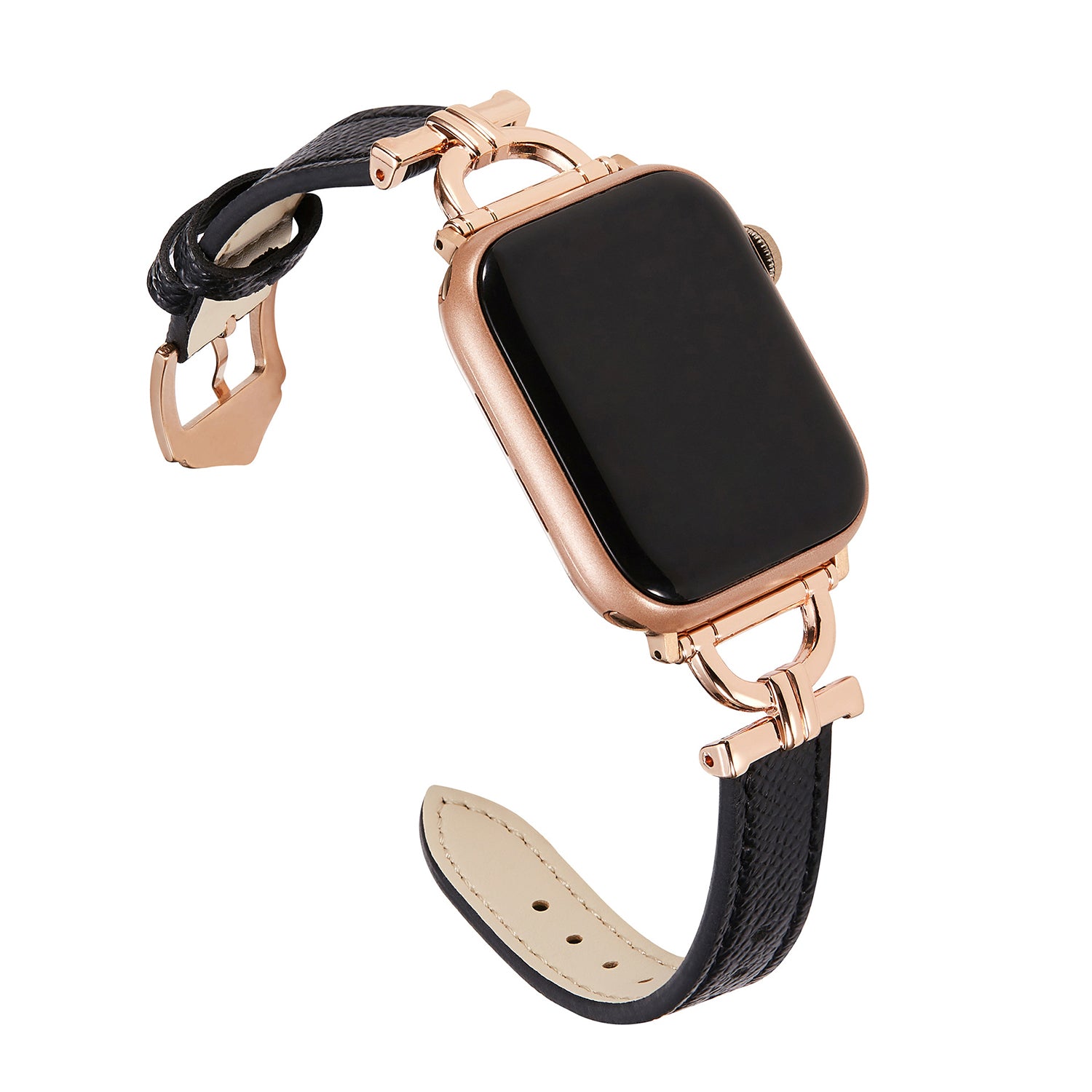 42/44/45mm Apple Watch series 7/6/5/4/3/2/1 metal  leather strap