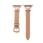 38/40/41mm Apple Watch series 7/6/5/4/3/2/1 metal  leather strap