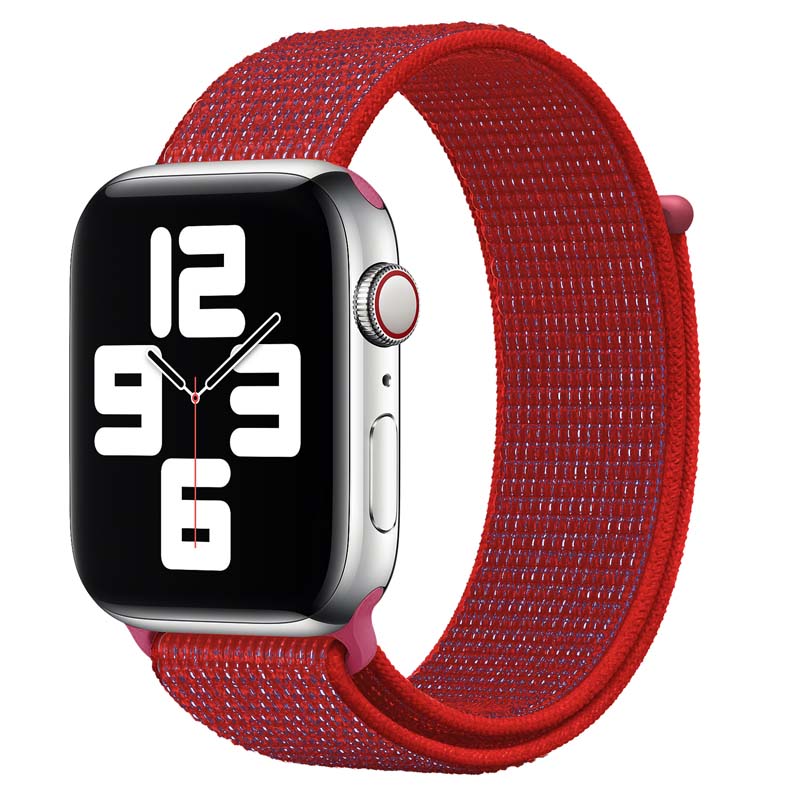 42/44/45mm Adjustable fine woven nylon sport loop Fine woven nylon sport loop strap, Esuitable for Apple Watch series SE/7/6/5/4/3/2/1