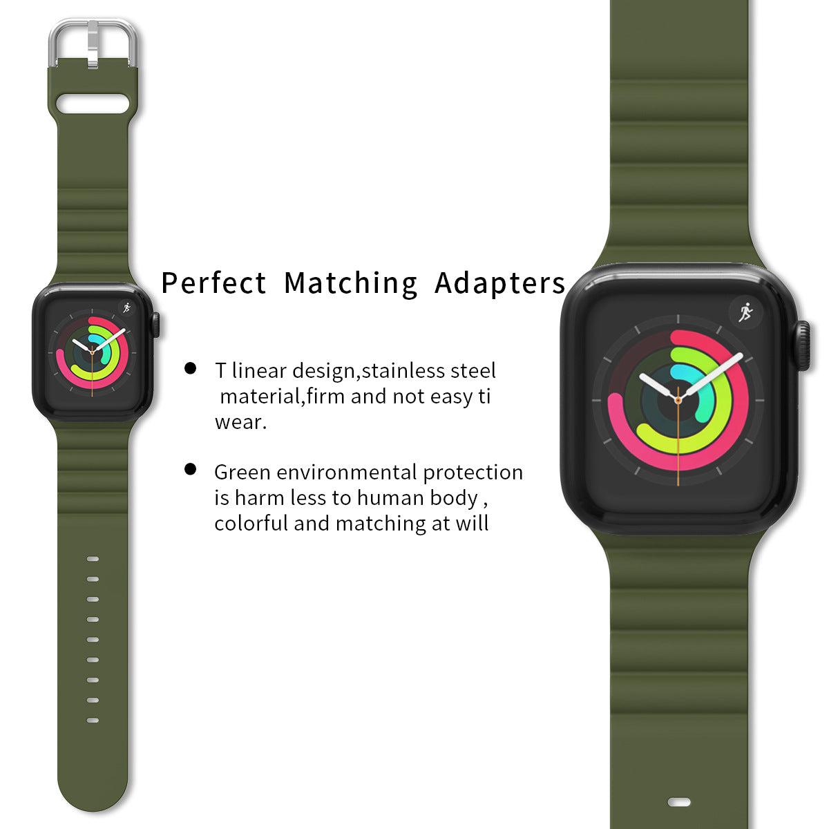 38/40/41mm Apple Watch Series 1/2/3/4/5/6/7/8/SE silicone strap