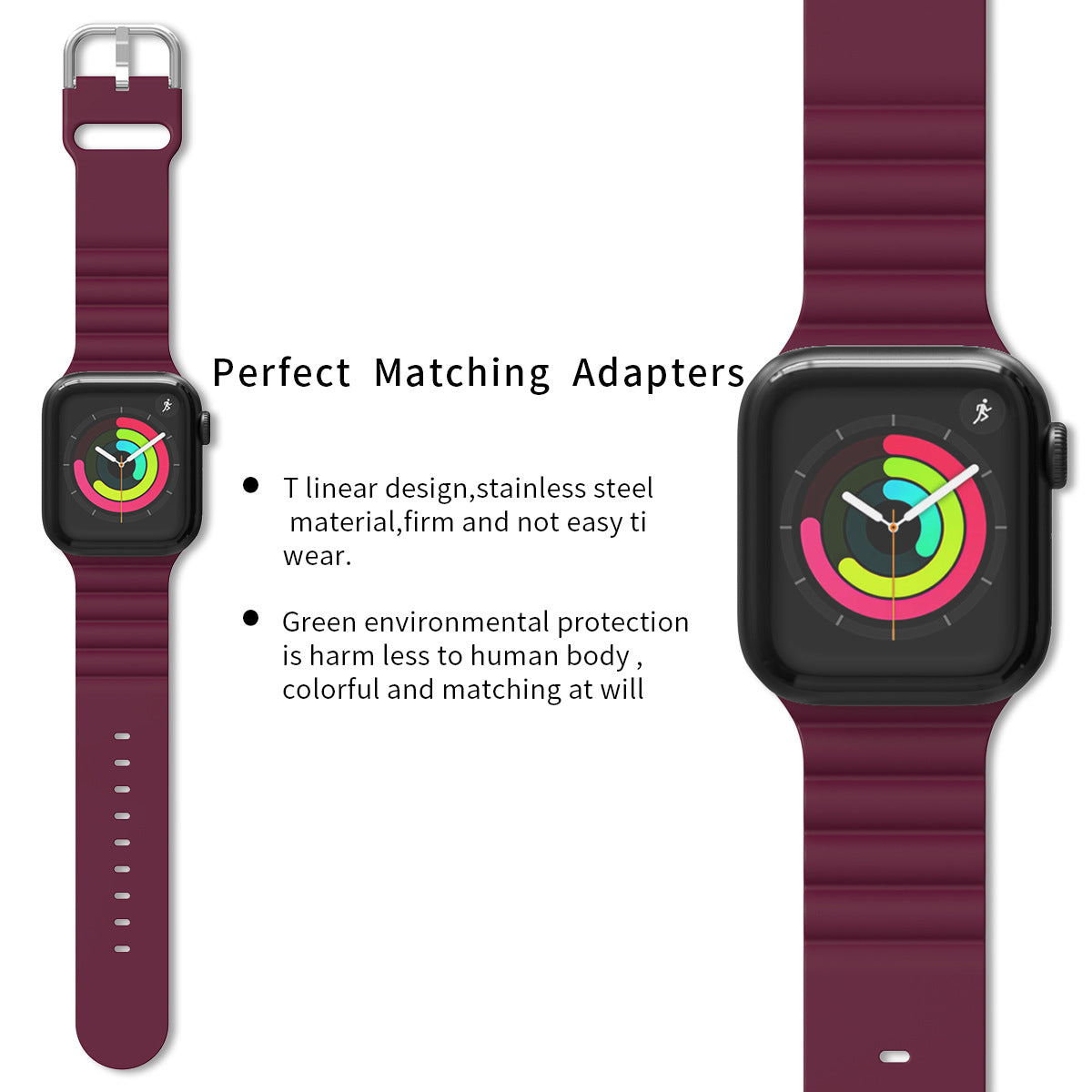 38/40/41mm Apple Watch Series 1/2/3/4/5/6/7/8/SE silicone strap
