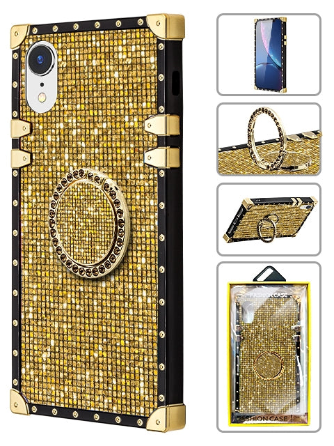 TPU Luxury Diamonds Fashion Case with Kickstand for iPhone XR
