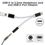 Type-C  to 3.5mm Headphone Jack and Type-C  Port Adapter