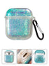 Transparent Floating Glitter Protective Case with Keychain for Airpods