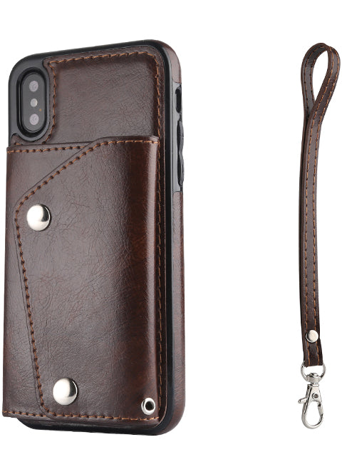 iPhone Xs Max (6.5") 2 in 1 Leather Wallet Case With 9 Credit Card Slots and Removable Back Cover 