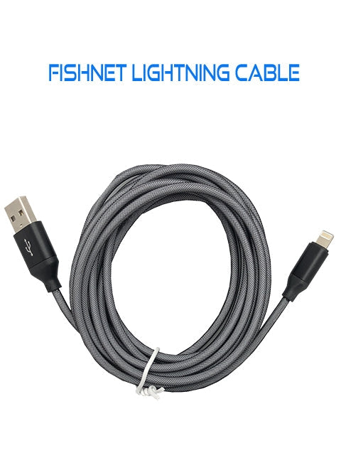 9FT Braided Nylon Fishnet Lightning Charging Cable Cord for iPhone 11/11 Pro /11 Pro Max/ Xs Max/ X / XS/ 8 / 7