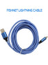 9FT Braided Nylon Fishnet Lightning Charging Cable Cord for iPhone 11/11 Pro /11 Pro Max/ Xs Max/ X / XS/ 8 / 7