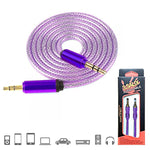 Fishnet Design Stereo AUX Audio Cable Male to Male Stereo Audio Cable (3FT)