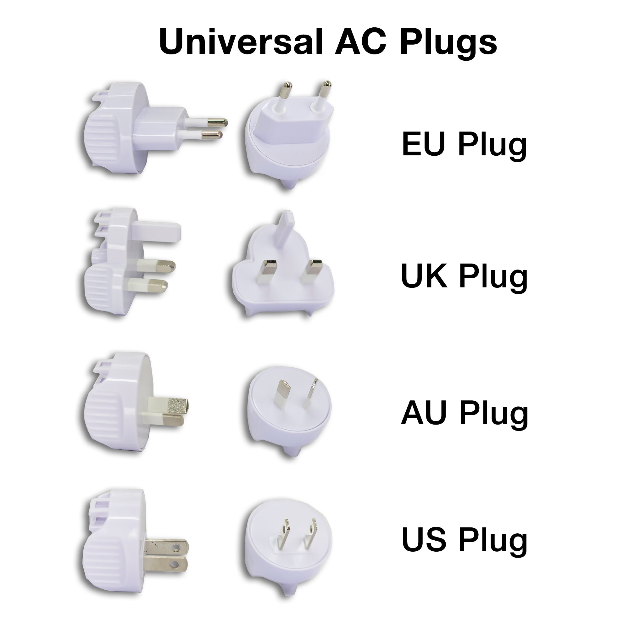 Travel Charger Four Port USB A/C Power Adapter - White