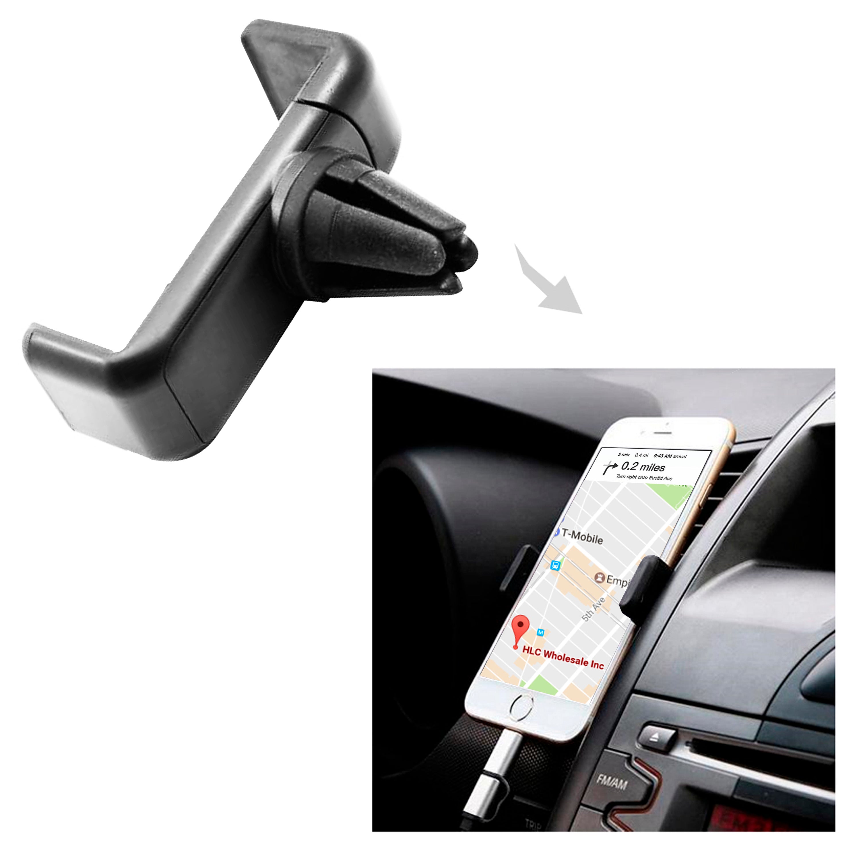Universal  Air Vent Car Phone Holder Mount Power Clip Dashboard Stand