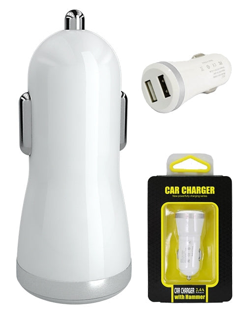 2.4A 2 Port Dual USB Car Adapter for Mobile Phones