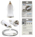 2 in 1 Car Charger for iPhone XM/XR/X/8/7/6/5-White