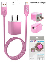 2 in 1 Home Charger Compatible with Apple iPhone XM/XR/X/8/7/6/5