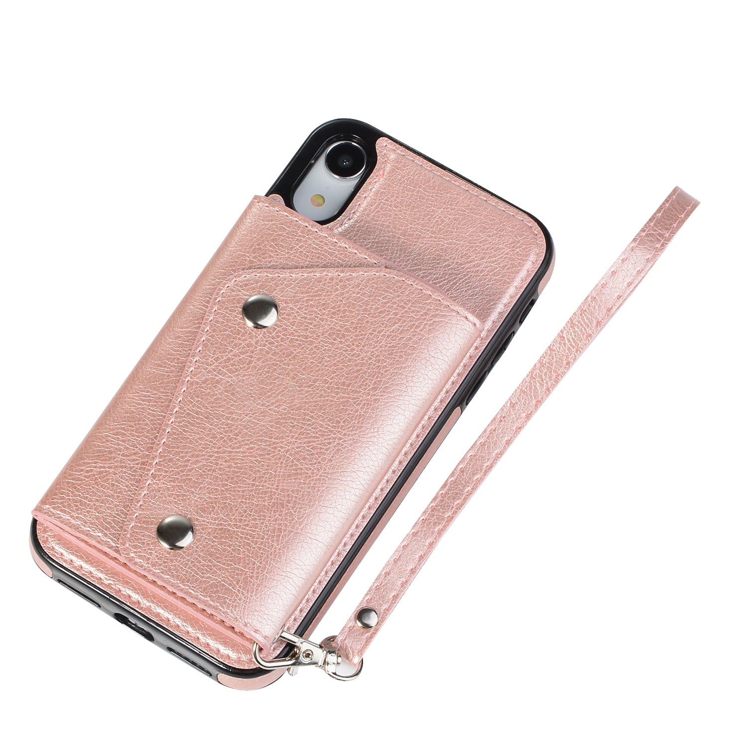 iPhone XR(6.1") Kickstand Wallet Case with Credit Card Pockets