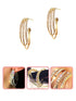 A Dozen of Fashion Rhinestone Triple Circle Hoop Earrings for Women (E1010)