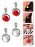 A Dozen of Cultured Colorful Pearl Rhinestone Earrings (E1078)