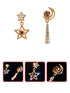 A Dozen of Designed Tassel Long Drop Colorful Rhinestone Earrings (E1234)