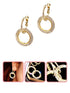 A Dozen of Fashion Rhinestone Double Circle Hoop Earrings for Women (E633)