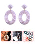 A Dozen of Colorful Acrylic Hoop Earrings (E6365)