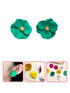 A Dozen of Flower Petal Statement Stud Earrings for Women (E6719)