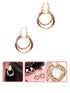 A Dozen of Twisted Earrings Round Double Circle Stud Earrings (E802)