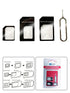 4 in 1 Convert Nano SIM Card to Micro Standard Adapter For iPhone and  Android - Black