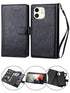 iPhone 12 Pro/12 (6.1") 2 in 1 Leather Wallet Case With 9 Credit Card Slots and Removable Back Cover 