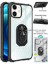 Ring Magnetic GPS car mount Phone Holder Case wiht Transparent Acrylic for iPhone 12 Mini (5.4")