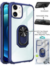 Ring Magnetic GPS car mount Phone Holder Case wiht Transparent Acrylic for iPhone 12 Mini (5.4")