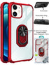 Ring Magnetic GPS car mount Phone Holder Case wiht Transparent Acrylic for iPhone 12 Mini (5.4")