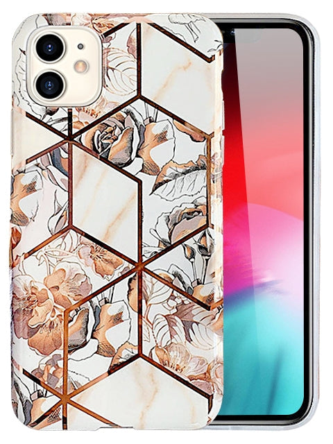 Plating Flower Silicone Cases for iPhone 12 Mini (5.4")