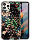 Plating Flower Silicone Cases for iPhone 12 Pro/12 (6.1") - Black