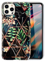 Plating Flower Silicone Cases for iPhone 12 Pro/12 (6.1") - Black