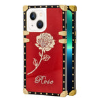 iPhone 13 TPU Rose print diamond fashion color case