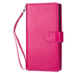 iPhone 13 Pro 2 in 1 Leather Wallet Case With 9 Credit Card Slots and Removable Back Cover 
