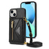 iPhone 14/13 lanyard 2 in 1 Leather card bag case card slots