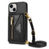iPhone 14/13 lanyard 2 in 1 Leather card bag case card slots