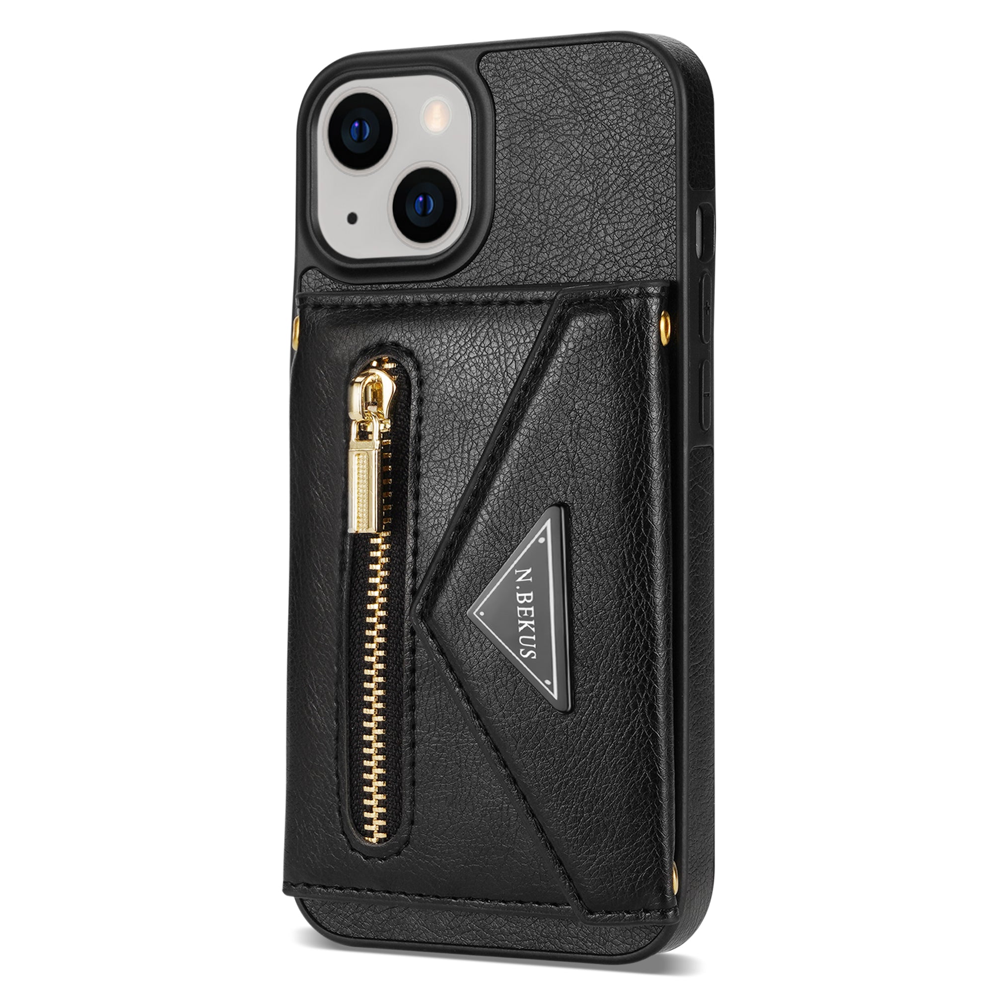 iPhone 14/13 lanyard 2 in 1 Leather card bag case card slots