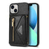 iPhone 14/13 lanyard 2 in 1 Leather card bag case card slots