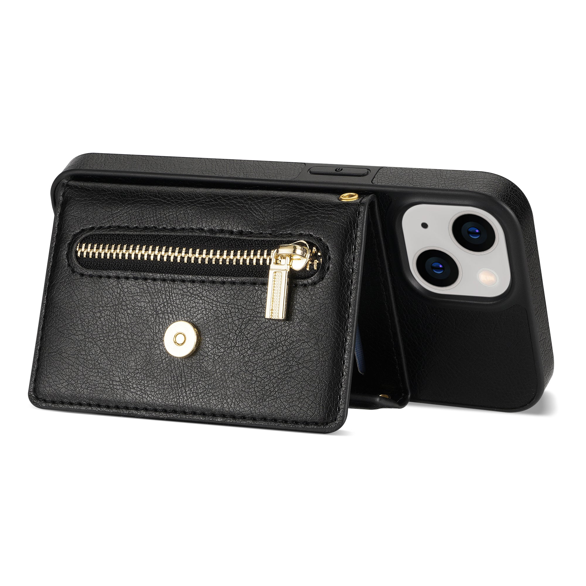 iPhone 14/13 lanyard 2 in 1 Leather card bag case card slots