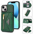 iPhone 14/13 lanyard 2 in 1 Leather card bag case card slots