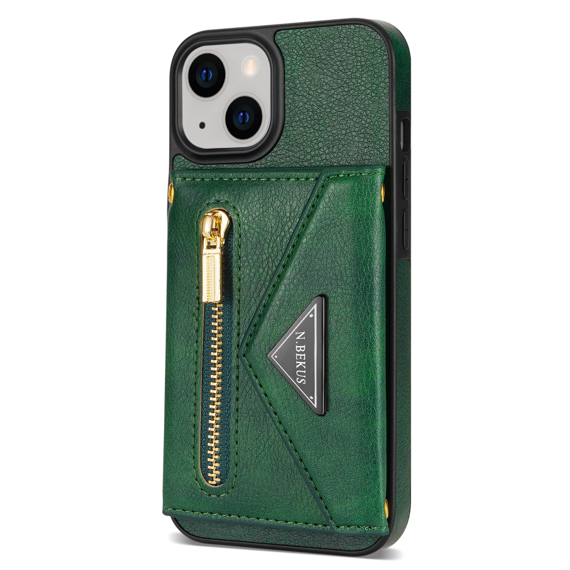 iPhone 14/13 lanyard 2 in 1 Leather card bag case card slots