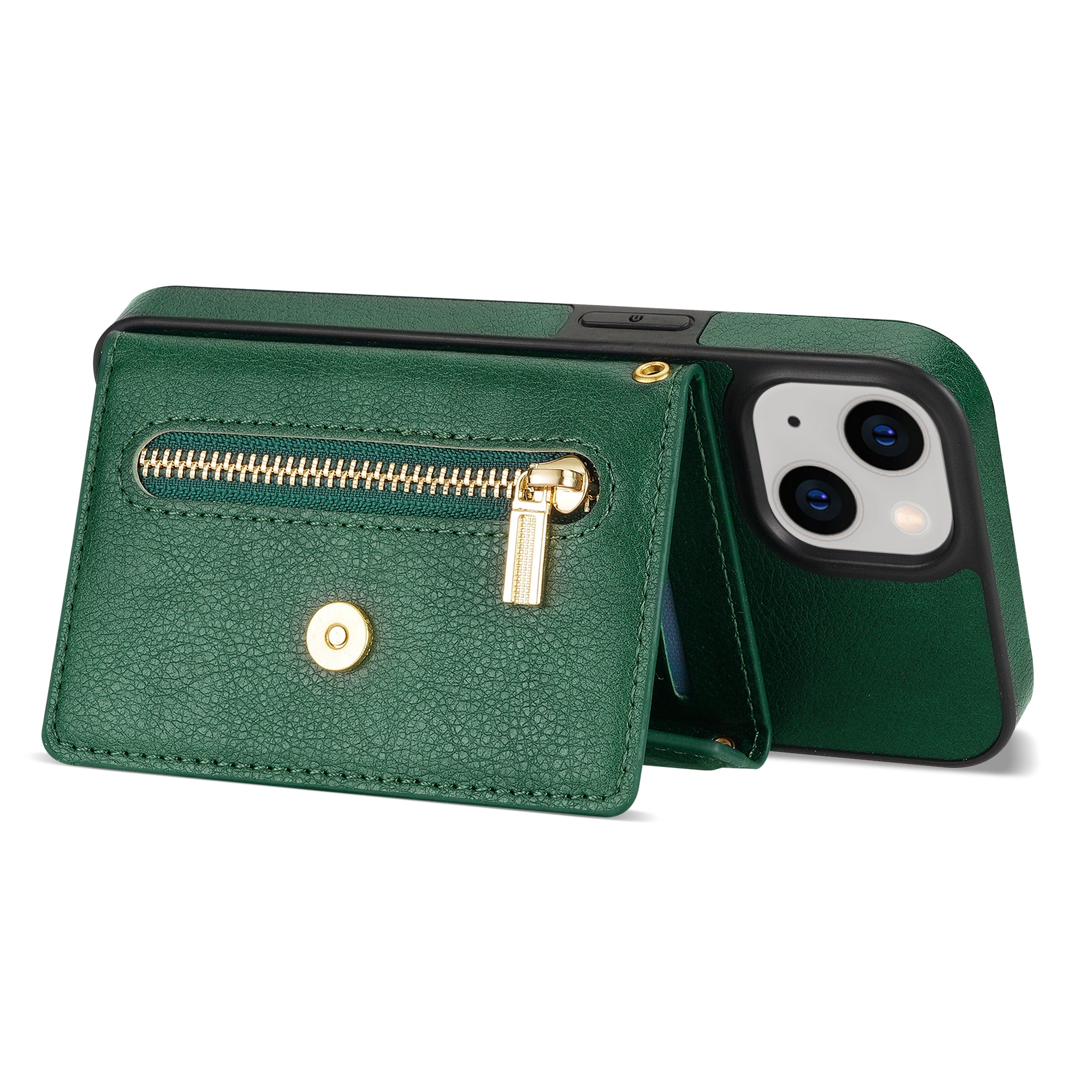 iPhone 14/13 lanyard 2 in 1 Leather card bag case card slots