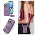 iPhone 14/13 lanyard 2 in 1 Leather card bag case card slots