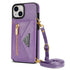 iPhone 14/13 lanyard 2 in 1 Leather card bag case card slots